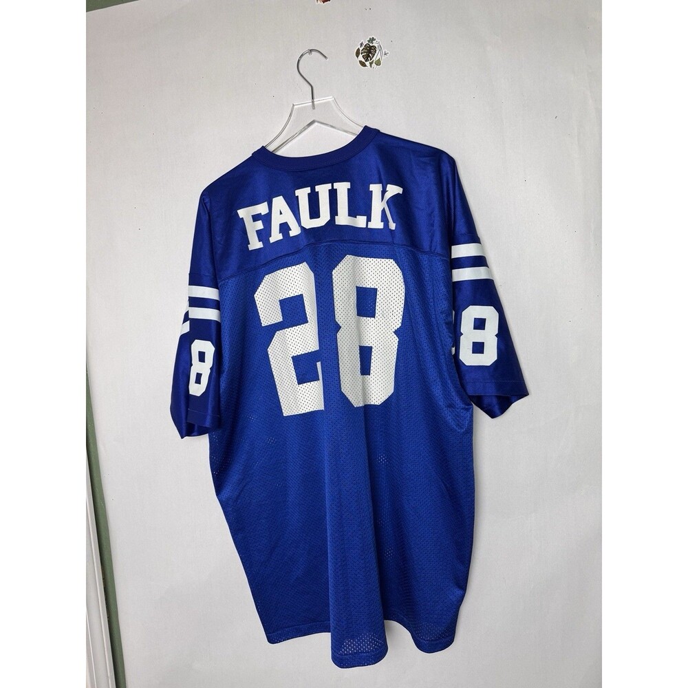 Vintage LOGO Indianapolis Colts Marshall Faulk #28 Jersey XXL 54-56) USA Made